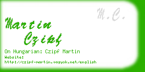 martin czipf business card